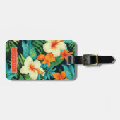 Hawaiian Flowers Bagagelabels (Voorkant horizontaal)