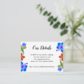 Hawaiian Flowers Mariage Détails Cartes de boîtier (Debout devant)