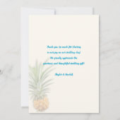 Hawaiian Flowers Merci Message Cartes plates (Dos)