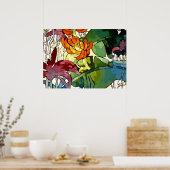 Hawaiian Flowers Poster (Keuken)