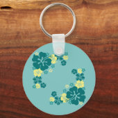Hawaiian Flowers Sleutelhanger (Voorkant)