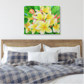 Hawaiian Frangipani Canvas Afdruk (Insitu (Slaapkamer))