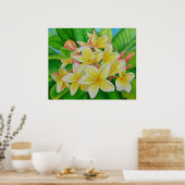 Hawaiian Frangipani Poster (Keuken)