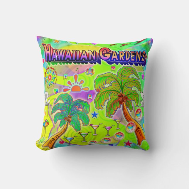 Hawaiian Gardens Mind Coussin Focus (Recto)
