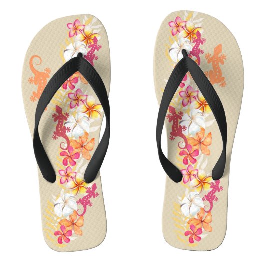 Hawaiian Gecko Party Teenslippers (Voetbed)