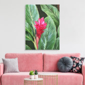 Hawaiian Ginger Flower Painting Canvas Afdruk (Insitu (Woonkamer))