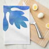 Hawaiian Ginger Quilt Ocean Blue Waterverf Theedoek (Quarter Fold)