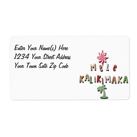 Hawaiian Gingerbrood Koekjes en Snoep 2.0 Etiket (Voorkant)