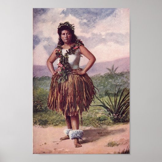Hawaiian Girl (Circa 1900) Poster (Voorkant)
