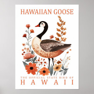 Hawaiian Goose Bird of Hawaii Verenigde Staten Poster
