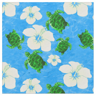 Hawaiian Green Zee Turtles Stof