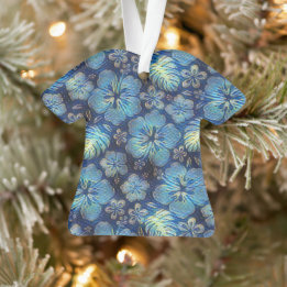 Hawaiian Hibiscus blue Ornament