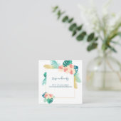 Hawaiian Hibiscus Bruiloft RSVP Kaarten (Staand voorkant)