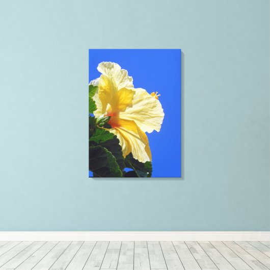 Hawaiian Hibiscus Canvas Afdruk (Insitu (Houten vloer))