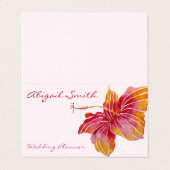 Hawaiian Hibiscus Carte de visite plié (Extérieur déplié)