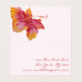 Hawaiian Hibiscus Carte de visite plié (Intérieur déplié)