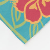 Hawaiian Hibiscus Fleece Deken (Hoek)