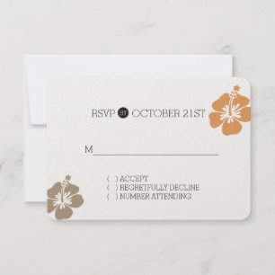 Hawaiian Hibiscus Floral RSVP