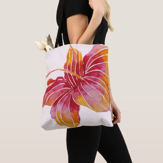Hawaiian Hibiscus Flower | All-Over-Print Canvas t Tote Bag (Dichtbij)
