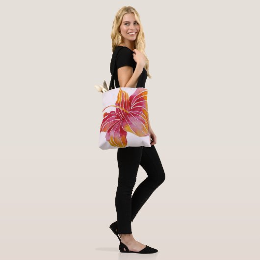 Hawaiian Hibiscus Flower | All-Over-Print Canvas t Tote Bag (Op model)