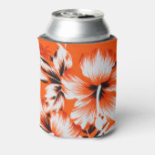 Hawaiian Hibiscus Flower Background Blikjeskoeler (Blikje Achterkant)