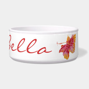 Hawaiian Hibiscus Flower Large Pet Bowl Voerbakje