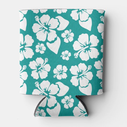 Hawaiian Hibiscus Flower Pattern Blikjeskoeler (Voorkant)