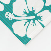 Hawaiian Hibiscus Flower Pattern Fleece Deken (Hoek)