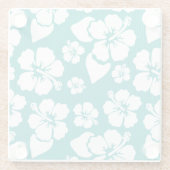 Hawaiian Hibiscus Flower Pattern Glazen Onderzetter (Achterkant)