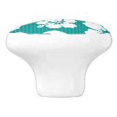 Hawaiian Hibiscus Flower Pattern Keramische Knop (Zijkant)