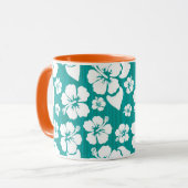 Hawaiian Hibiscus Flower Pattern Mok (Voorkant links)