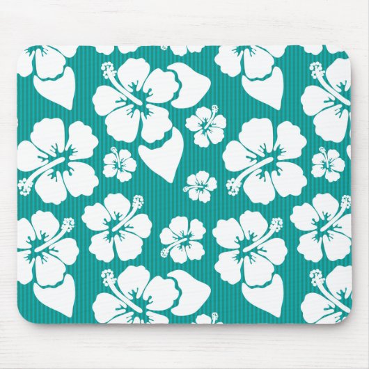 Hawaiian Hibiscus Flower Pattern Muismat (Voorkant)