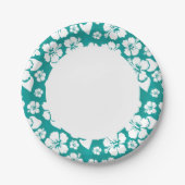 Hawaiian Hibiscus Flower Pattern Papieren Bordje (Voorkant)