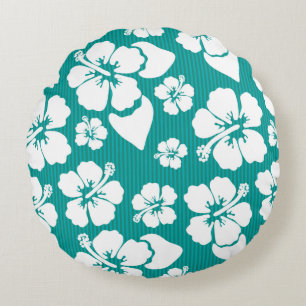 Hawaiian Hibiscus Flower Pattern Rond Kussen