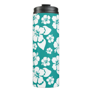 Hawaiian Hibiscus Flower Pattern Thermosbeker