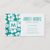 Hawaiian Hibiscus Flower Pattern Visitekaartje (Voorkant)