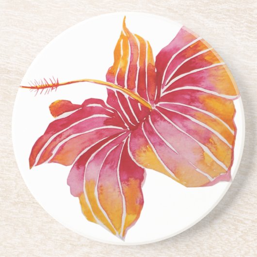 Hawaiian Hibiscus Flower Sandstone Drink Onderzett Zandsteen Onderzetter (Voorkant)