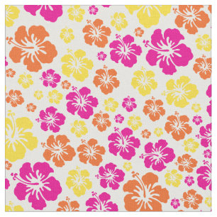 Hawaiian Hibiscus Flowers Colorful Cute Kinder Stof