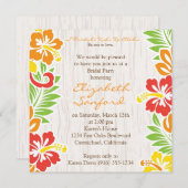Hawaiian Hibiscus Flowers Invitation Kaart (Voorkant / Achterkant)