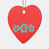 Hawaiian Hibiscus Flowers Keramisch Ornament (Links)