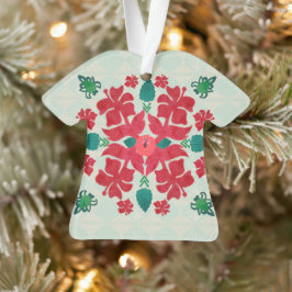 Hawaiian Hibiscus Kerstquilt Pattern Ornament