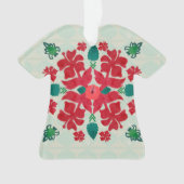 Hawaiian Hibiscus Kerstquilt Pattern Ornament (voorkant)