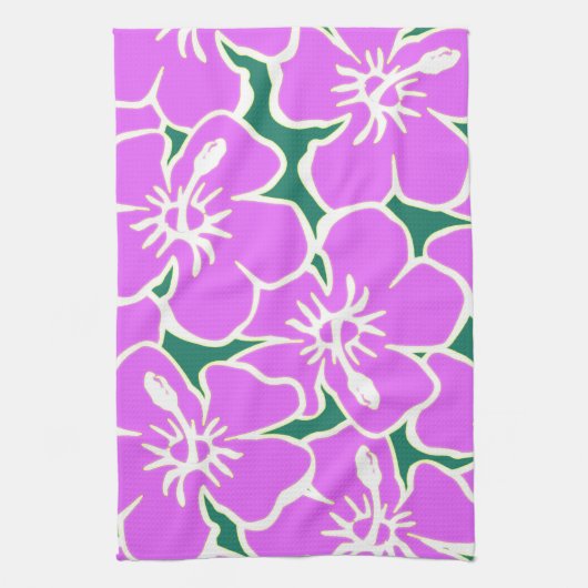 Hawaiian Hibiscus Luau Tropische bloemen Theedoek (Verticaal)