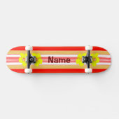 Hawaiian Hibiscus Red Surfboard Skateboard (Horizontaal)