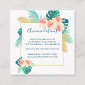 Hawaiian Hibiscus Wedding Accommodatie Kaarten (Voorkant)