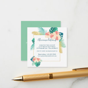 Hawaiian Hibiscus Wedding Accommodatie Kaarten