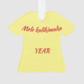 Hawaiian Hibiscus yellow Ornament (achterkant)