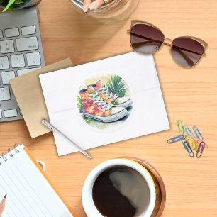 Hawaiian High-Top Sneakers Sticker