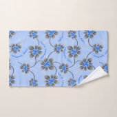 Hawaiian Holly Hanoukka Blue Floral (Serviette à main)