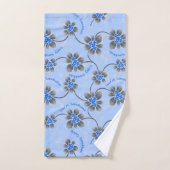 Hawaiian Holly Hanoukka Blue Floral (Serviette à main)